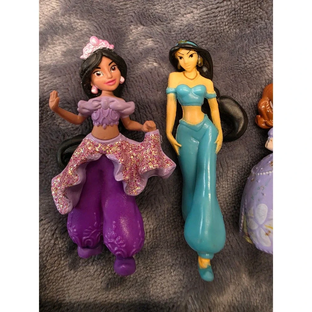 Disney Princess Figures Lot Belle Jasmine Sofia the First Cake Toppers Toy 4pc